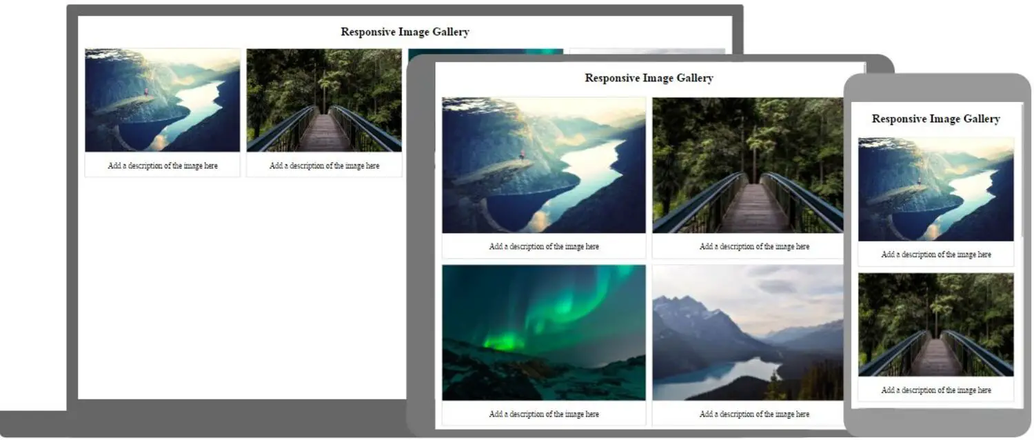 html css projects for beginners-design a photo gallery