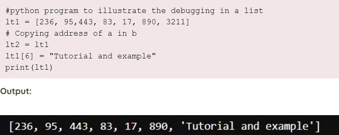 difference between lists and tuples in python-Debugging
