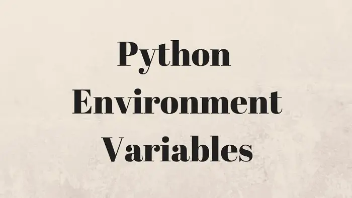 environment variables in python