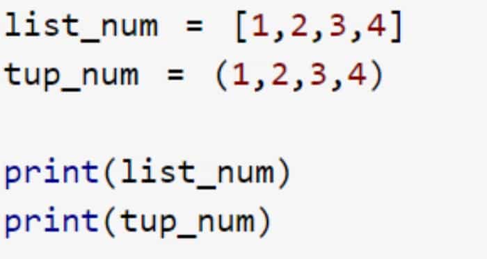 List And Tuple Syntax Difference in Python