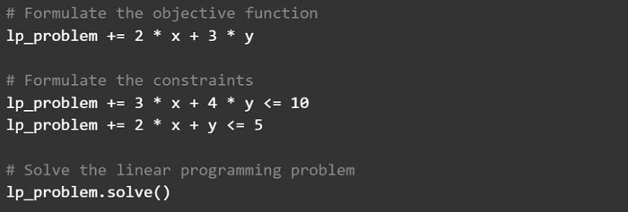 Solving A Linear Programming problem