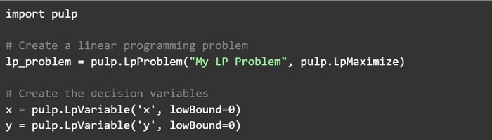 Solving A Linear Programming problem