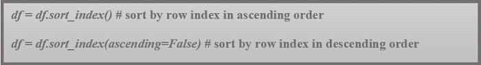 Sort_index()