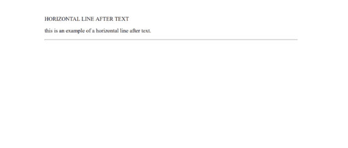 how to add a line across the page in html