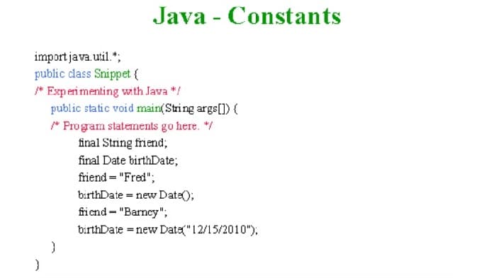 Java Constants