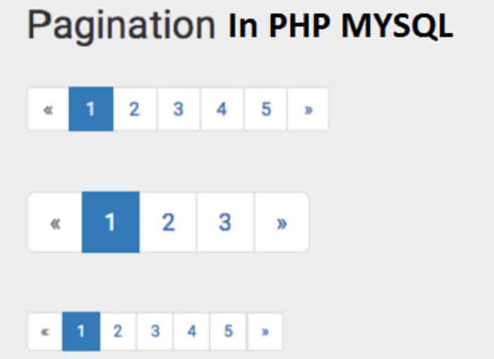 Pagination With PHP and MySQL