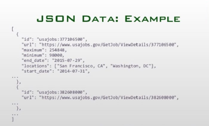 JSON data expression