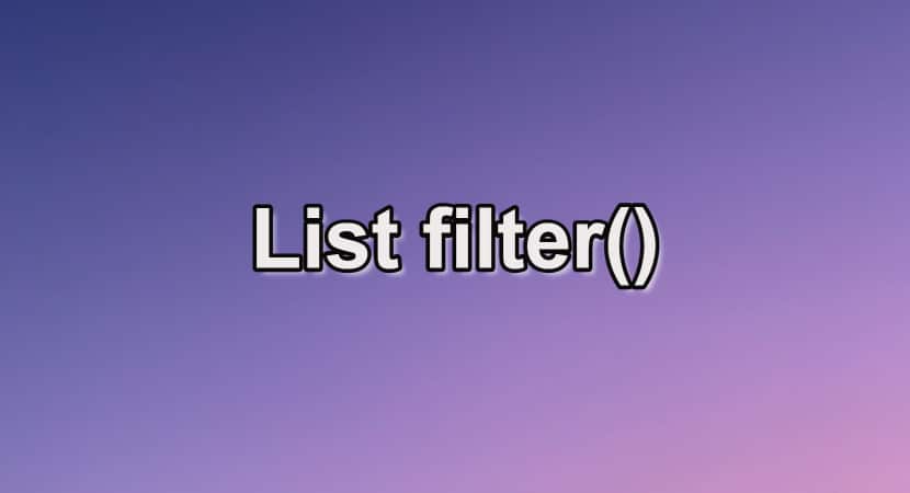 List filter