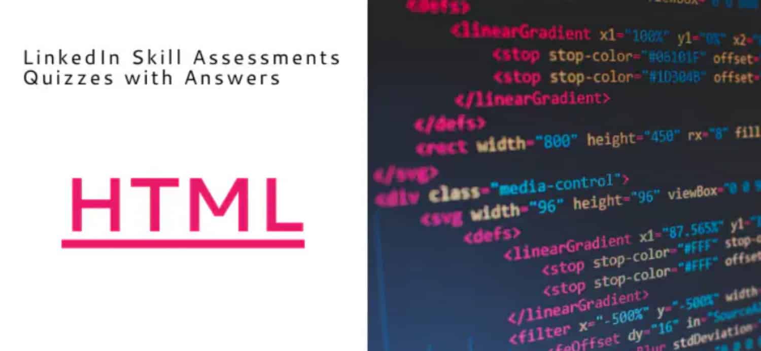 HTML in the context of linkedin quizzes