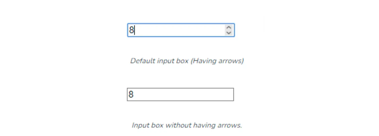 HTML input number remove arrows