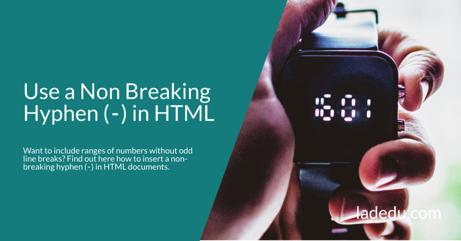 HTML non-breaking hyphens