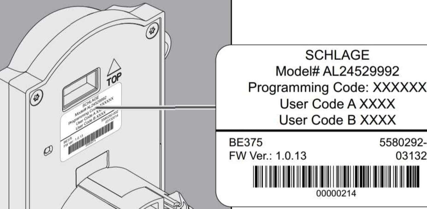 Schlage Default Programming Code 