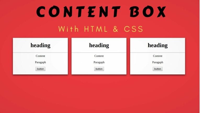 How to make a box in HTML?