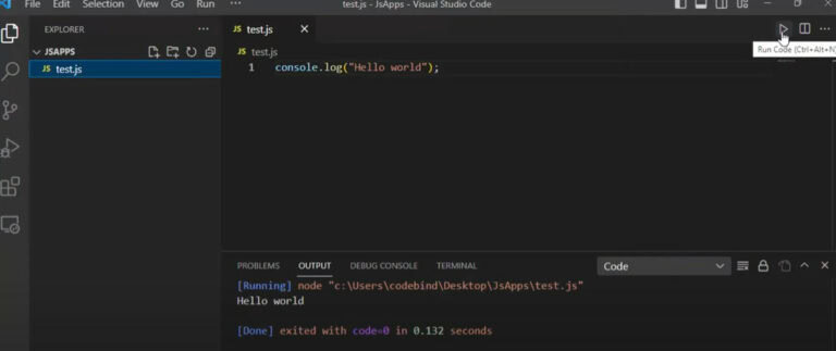 How to Run JavaScript in Visual Studio Code?
